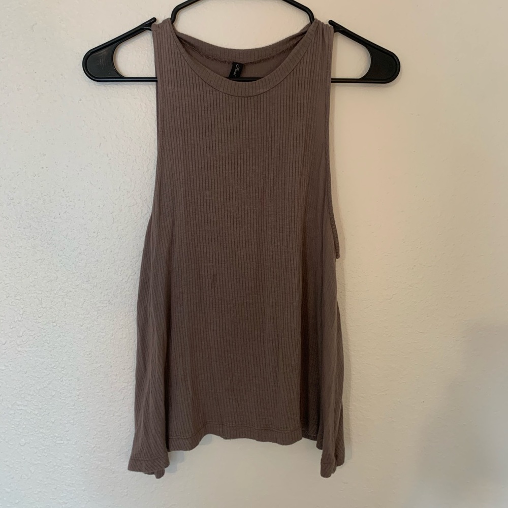 Ribbed high neckTank